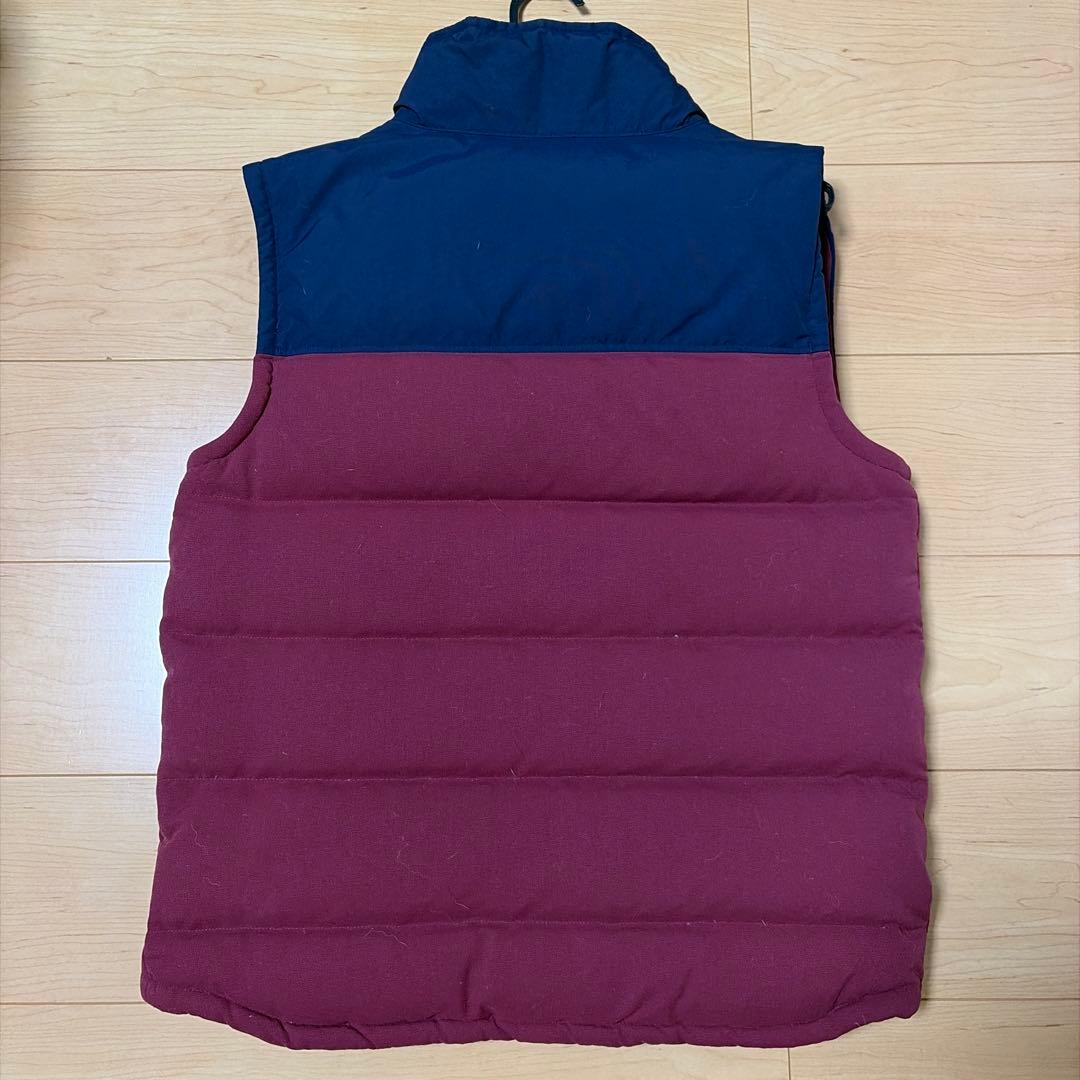 な*Q様 美品　patagonia ダウンベスト S ネイビー/バーガンディ