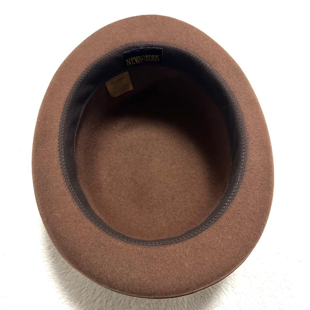 美品　NEWYORK HAT ニューヨークハット　ボーラーハット　XXLサイズ