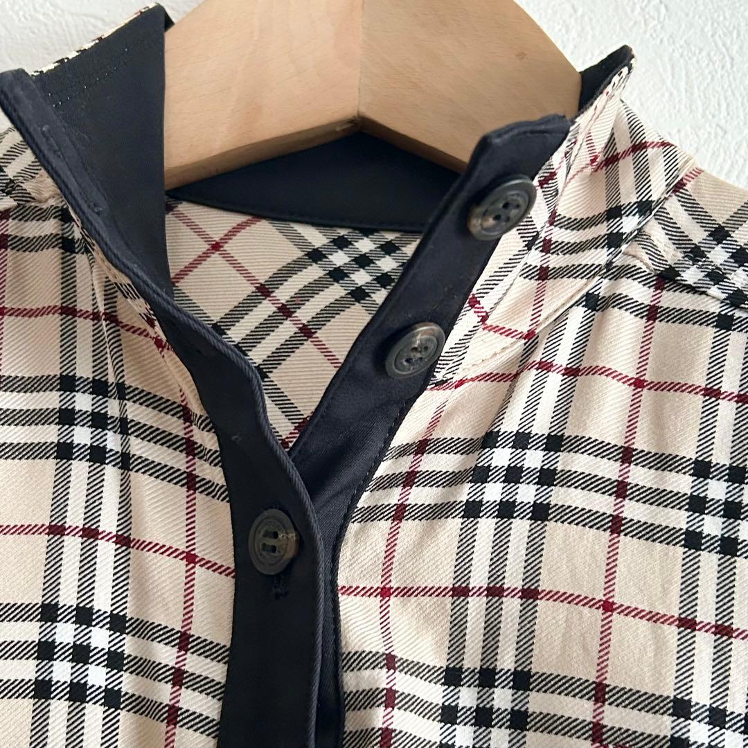 【美品】バーバリーブルーレーベル ノバチェック 春ワンピース38 ベルト付