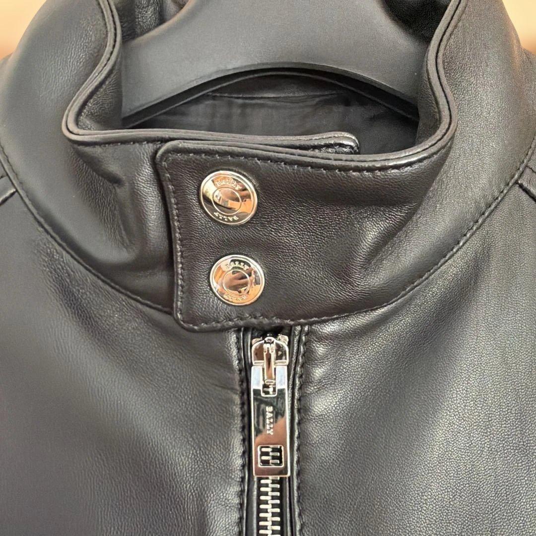BALLY シングルライダースジャケット ブラック