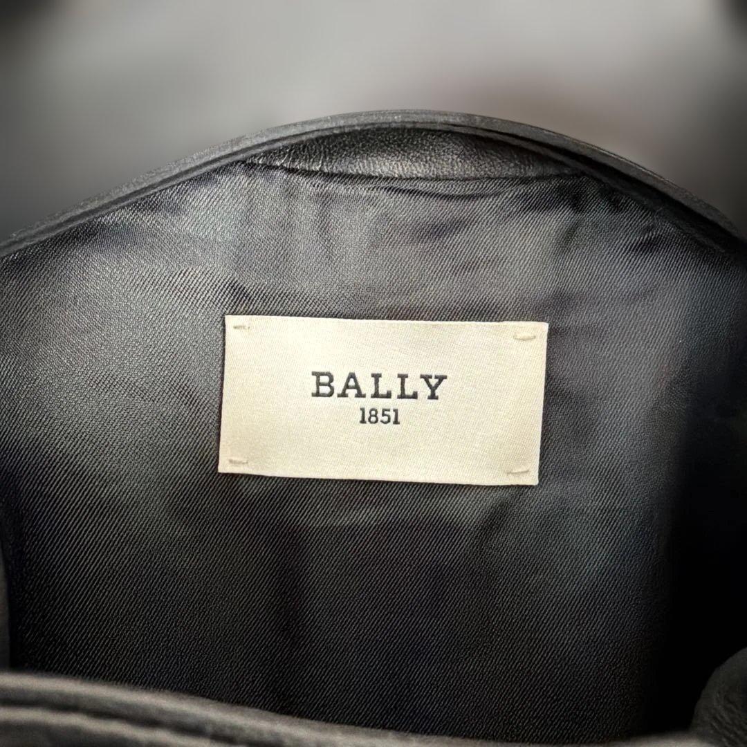 BALLY シングルライダースジャケット ブラック