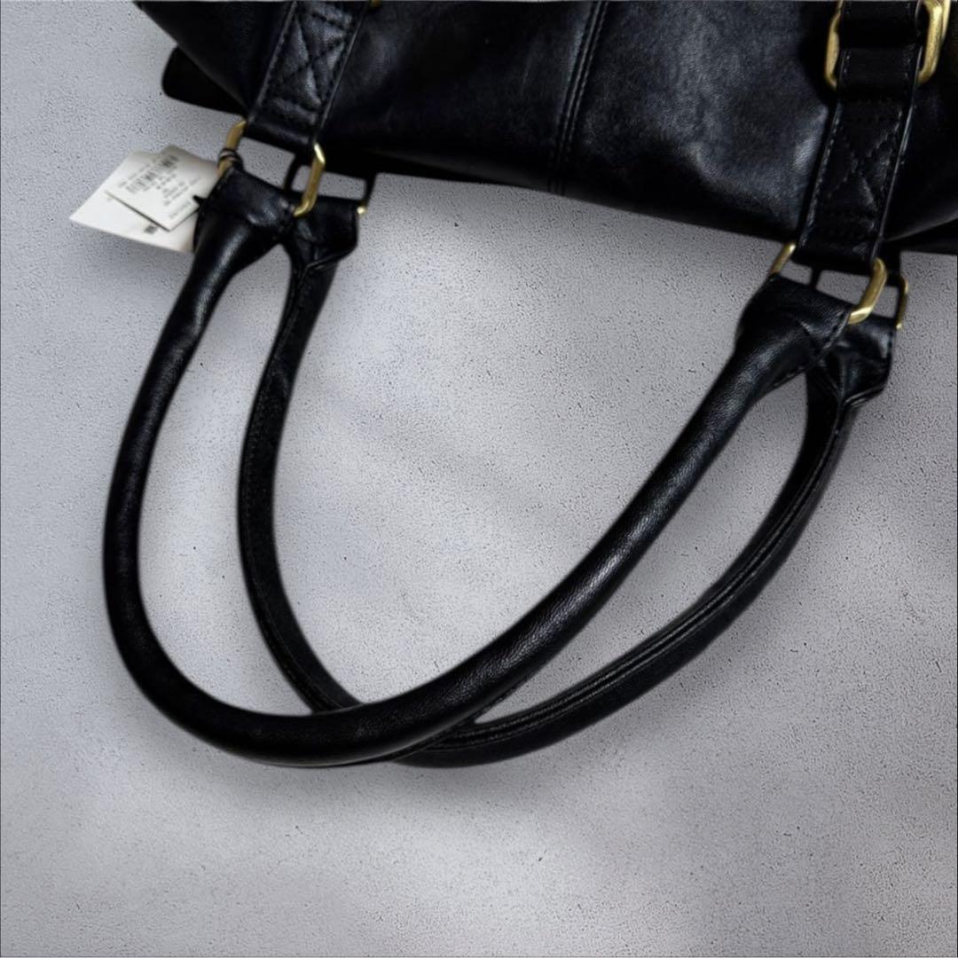 バッグ y2k archive 2way leather Bostonbag black