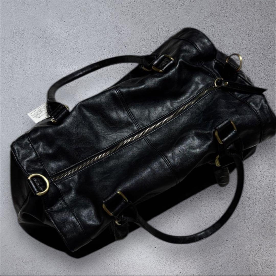 バッグ y2k archive 2way leather Bostonbag black