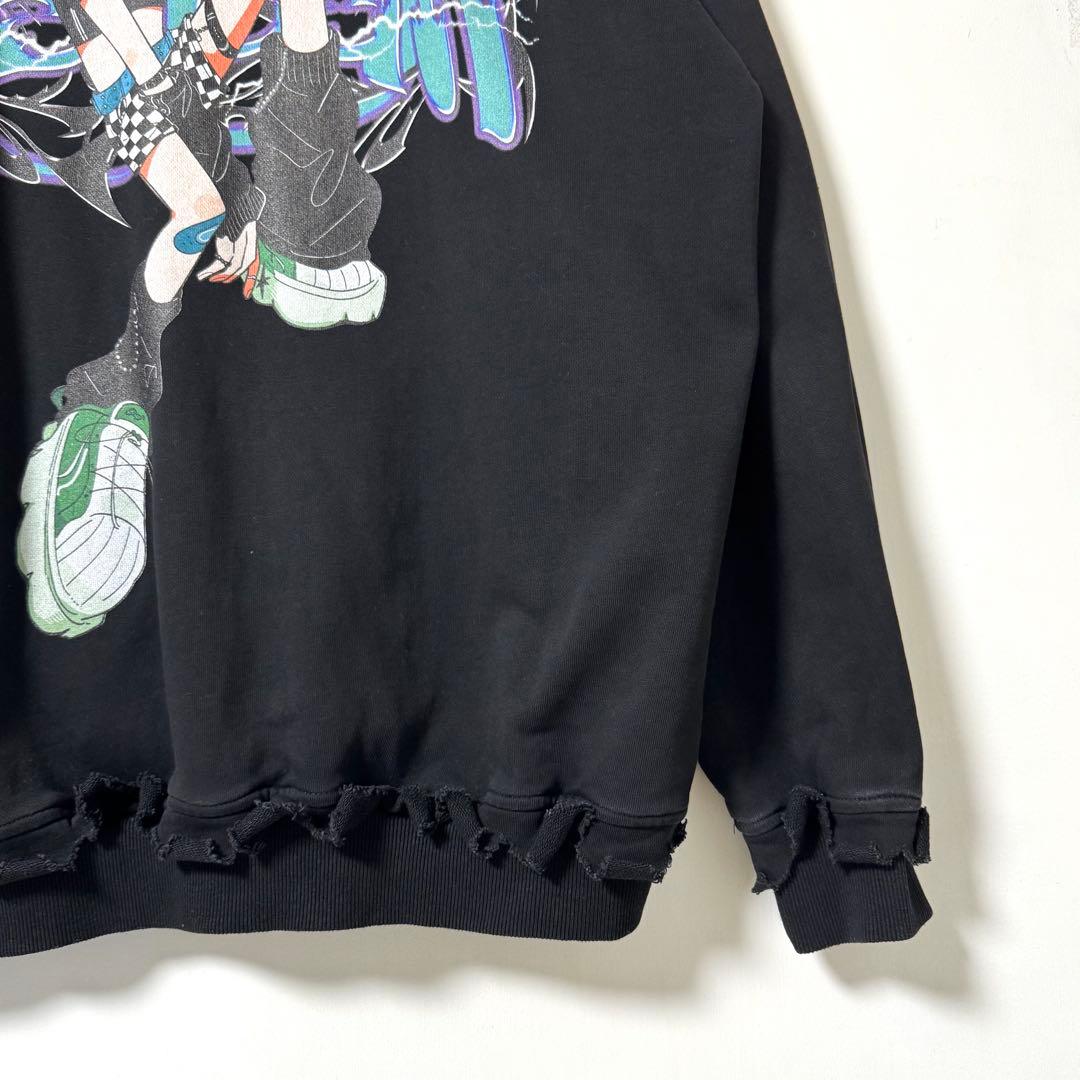 REFLEM かいばしら コラボ ジップアップパーカー ダメージ加工 フーディー