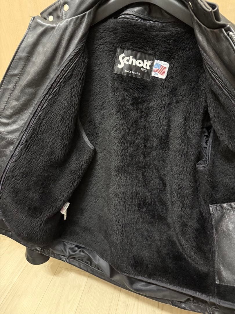 schott leather jacket サイズ36