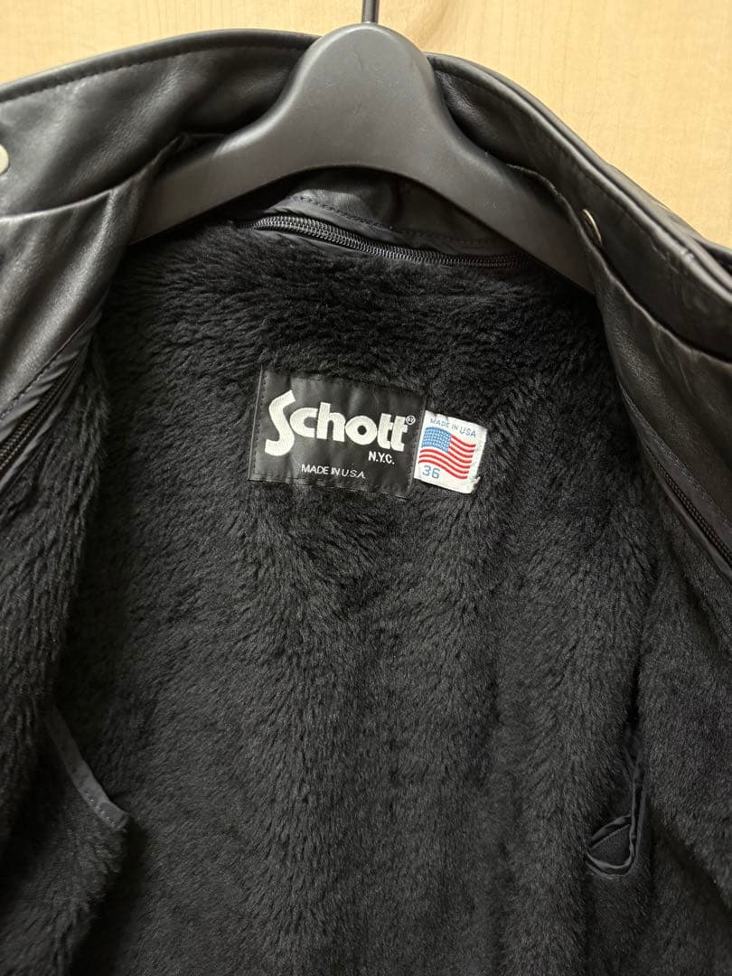 schott leather jacket サイズ36