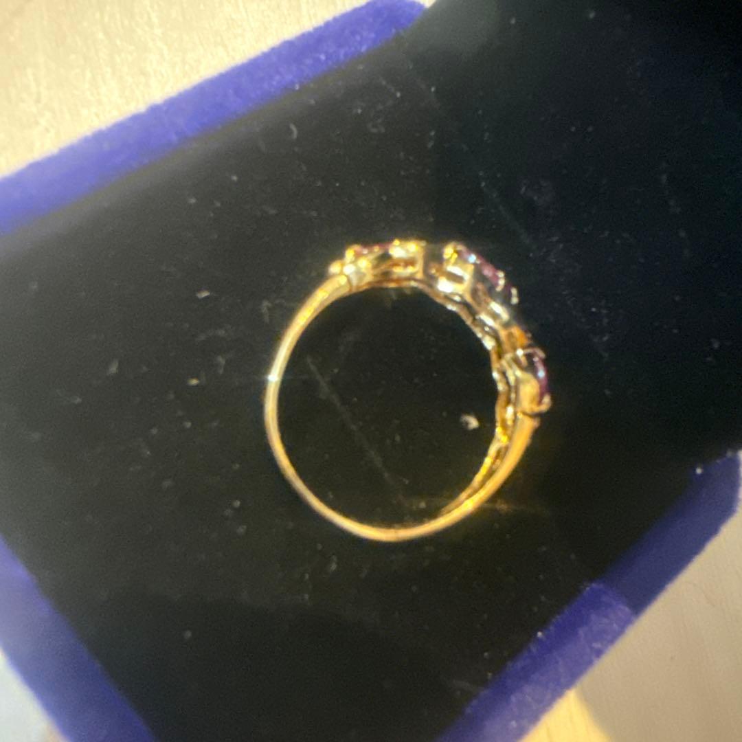 ルビー0.54ctとダイヤモンド0.03ct　リング　k18 刻印あり　12号