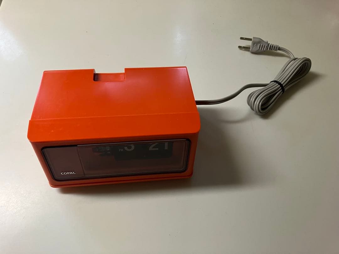 美品！完動品　COPAL パタパタ時計 オレンジ