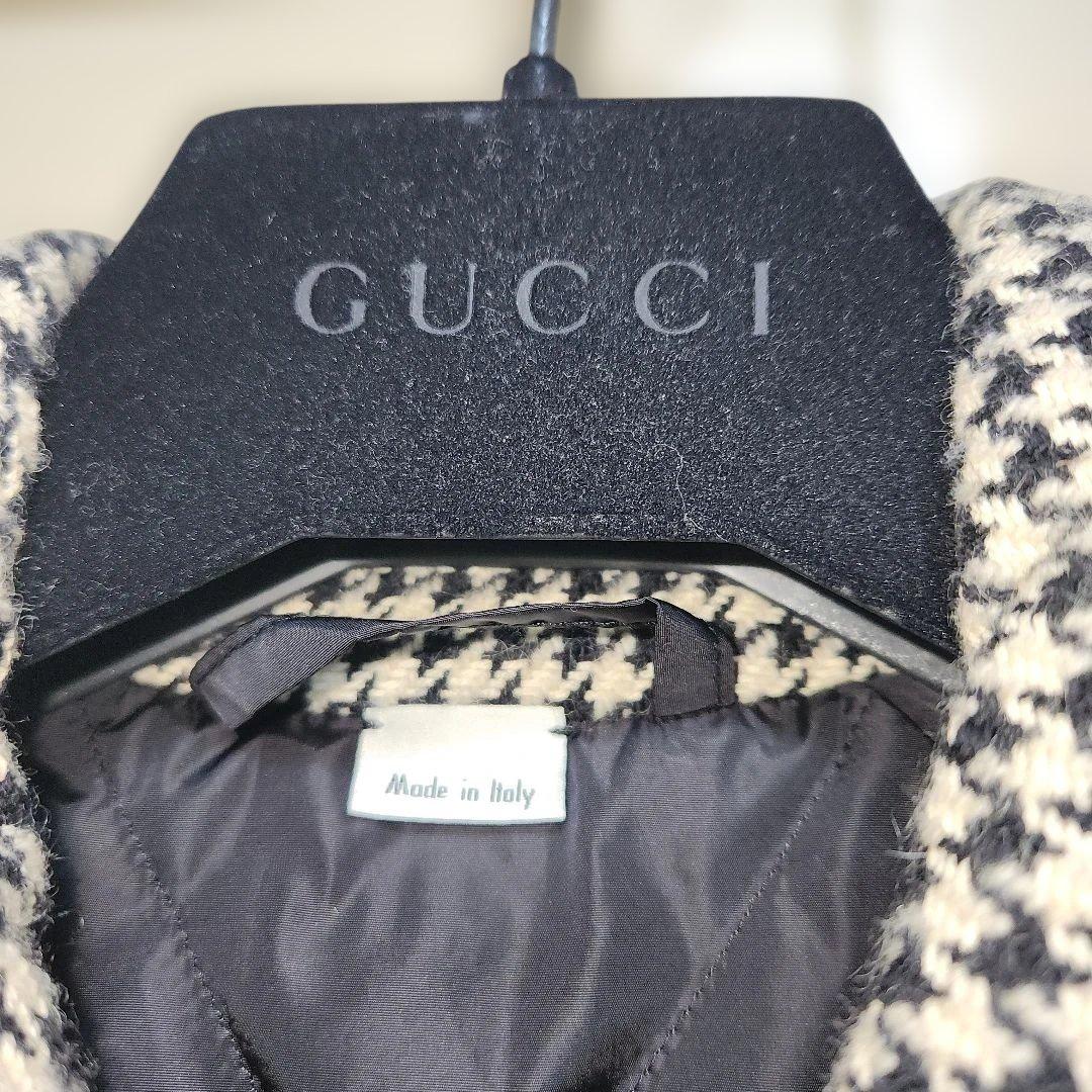 GUCCI　グッチGG柄/千鳥柄ジャケットコート 44/S