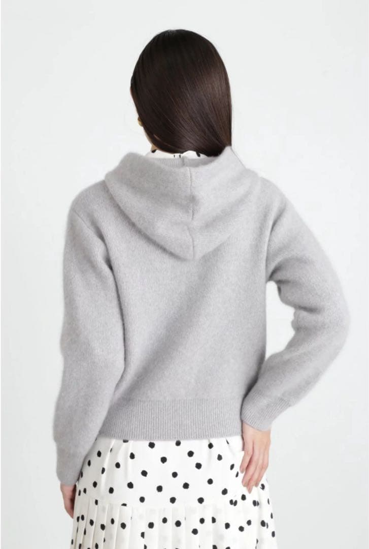PINKY&DIANNE 美品　ヘアリーZIPニットパーカー