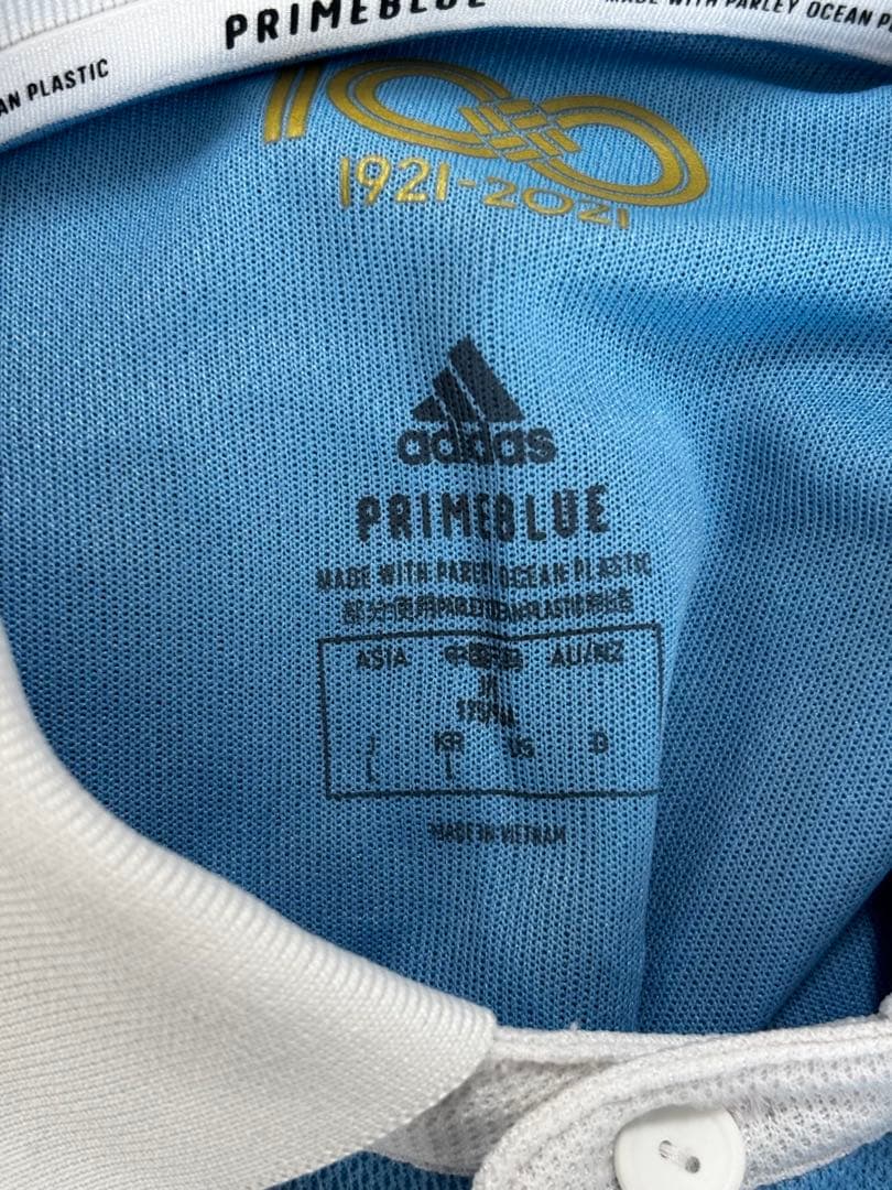 堂安律　未使用　日本代表100周年記念　adidas ライトブルー Lサイズ