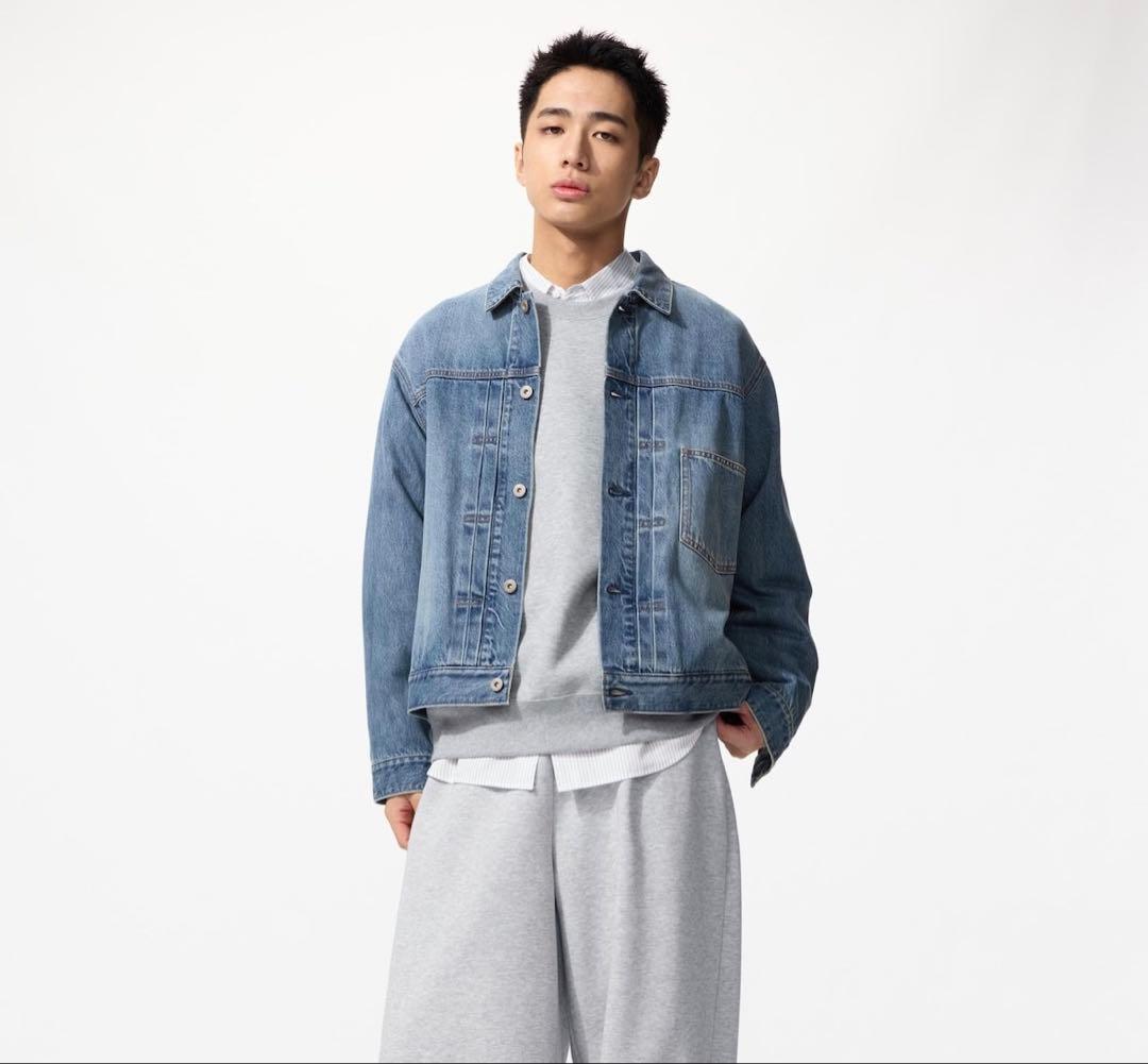 UNIQLO デニムトラッカージャケット 64 BLUE