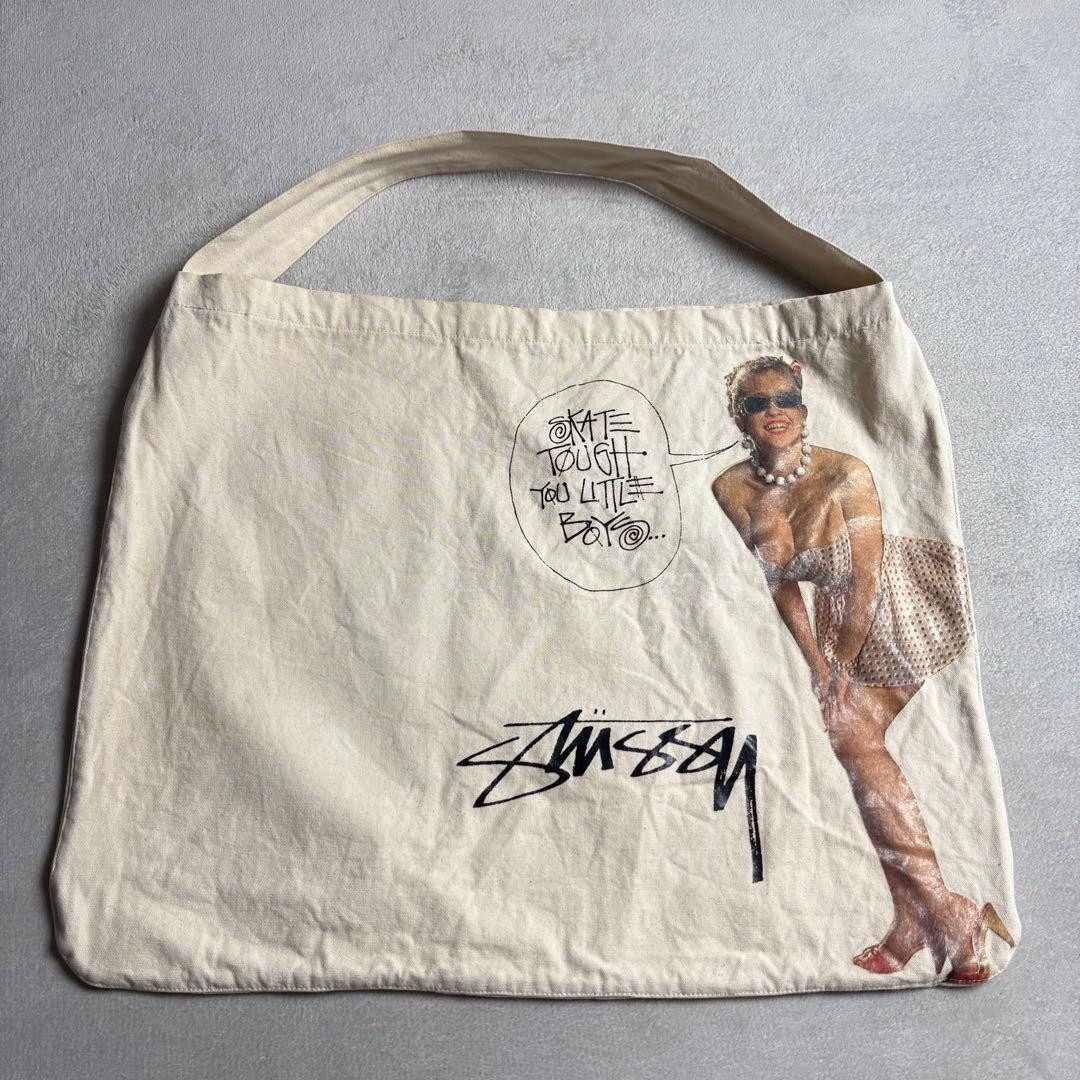 stussy キャンバストートバッグ　オールド　skate tough sk8