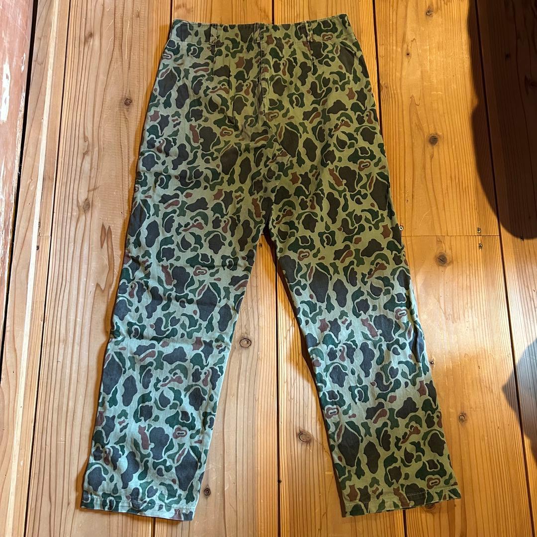 ダックハンターカモ パンツ 迷彩 カモ柄 カモフラ 希少 美品古着