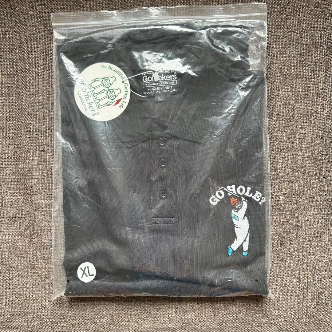 Golfickers（ゴルフィッカーズ）ポロシャツ ブラック・XL