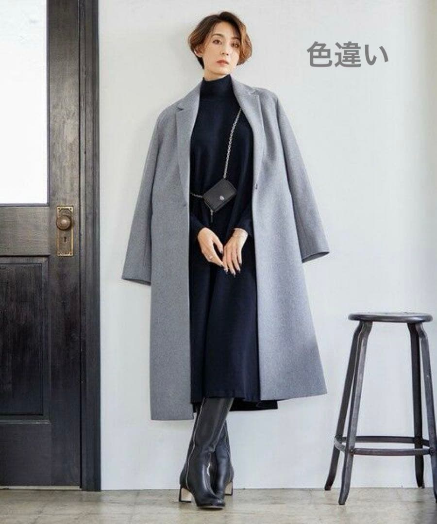 完売　ICB S ウールブレンドスムース フレアニットワンピース　¥29,920
