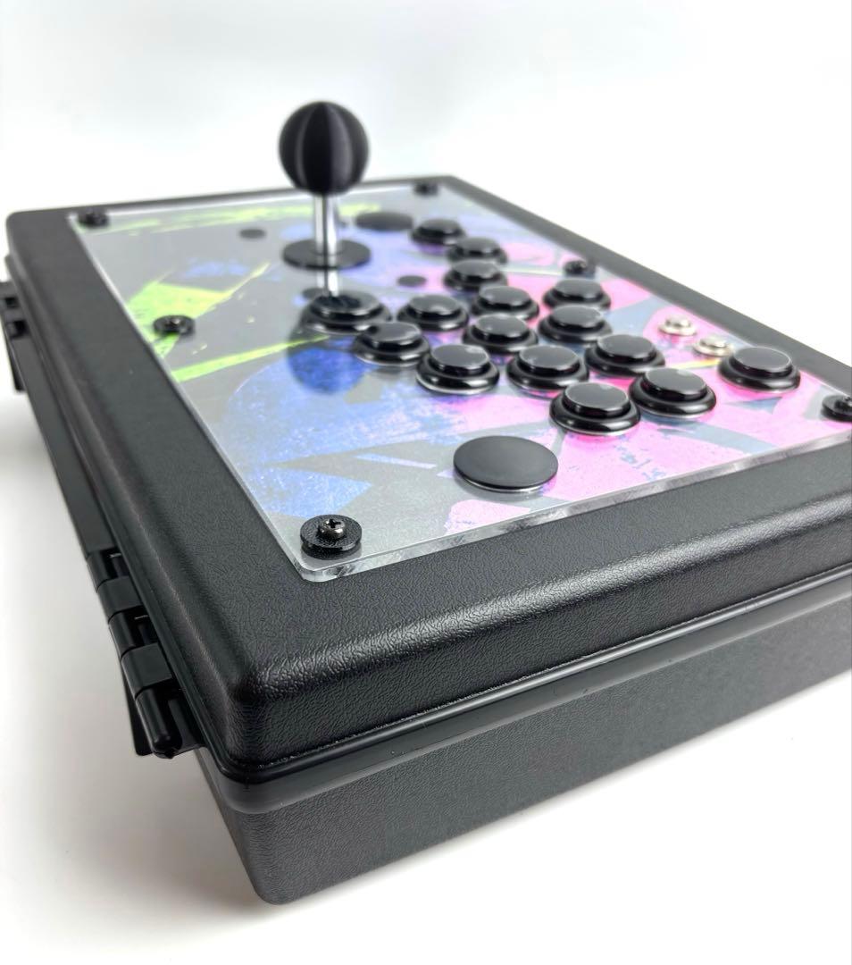 【着脱式レバー搭載】 アケコン＋レバーレス ショートストロークボタン a1