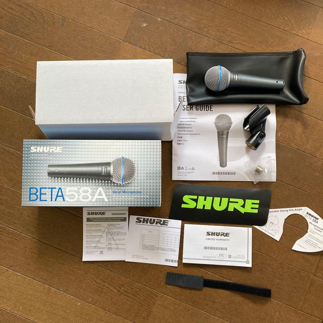 SHURE BETA 58A ダイナミックマイク 本体 さくら