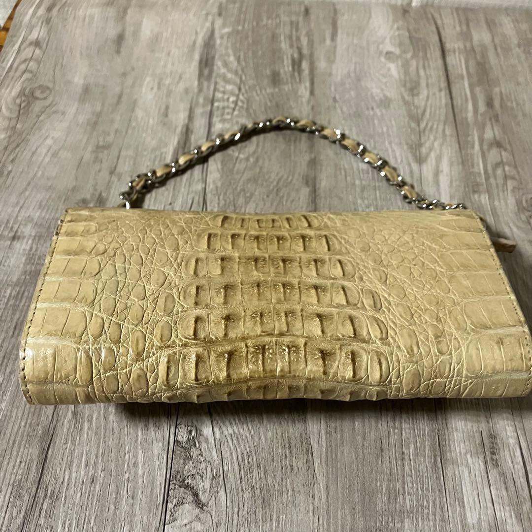 3F RODANIA クロコダイル カイマン お財布ショルダー バッグ 2way