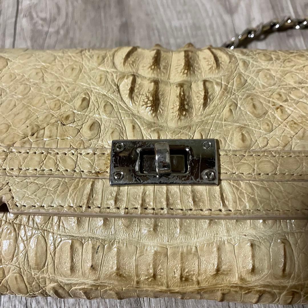 3F RODANIA クロコダイル カイマン お財布ショルダー バッグ 2way