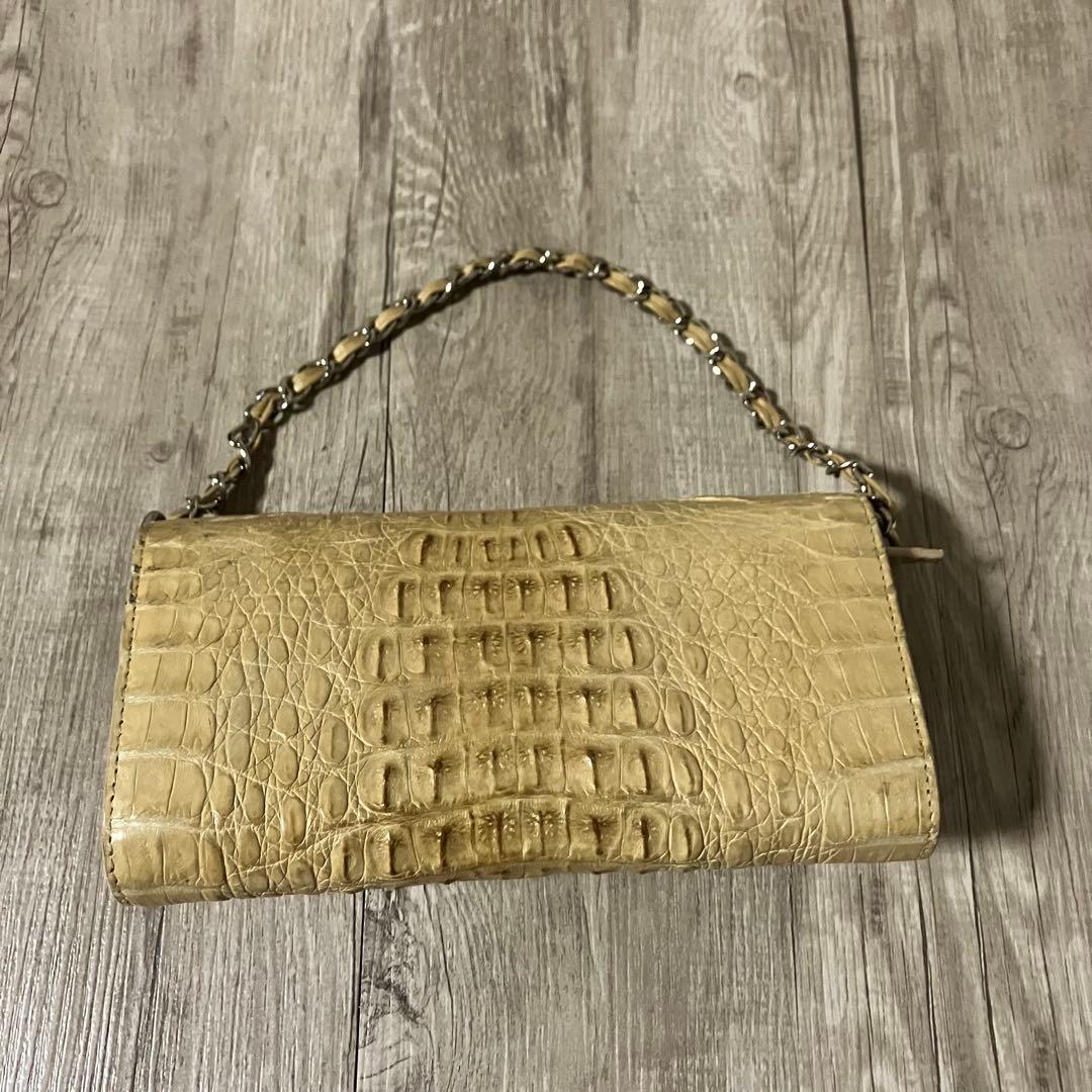 3F RODANIA クロコダイル カイマン お財布ショルダー バッグ 2way