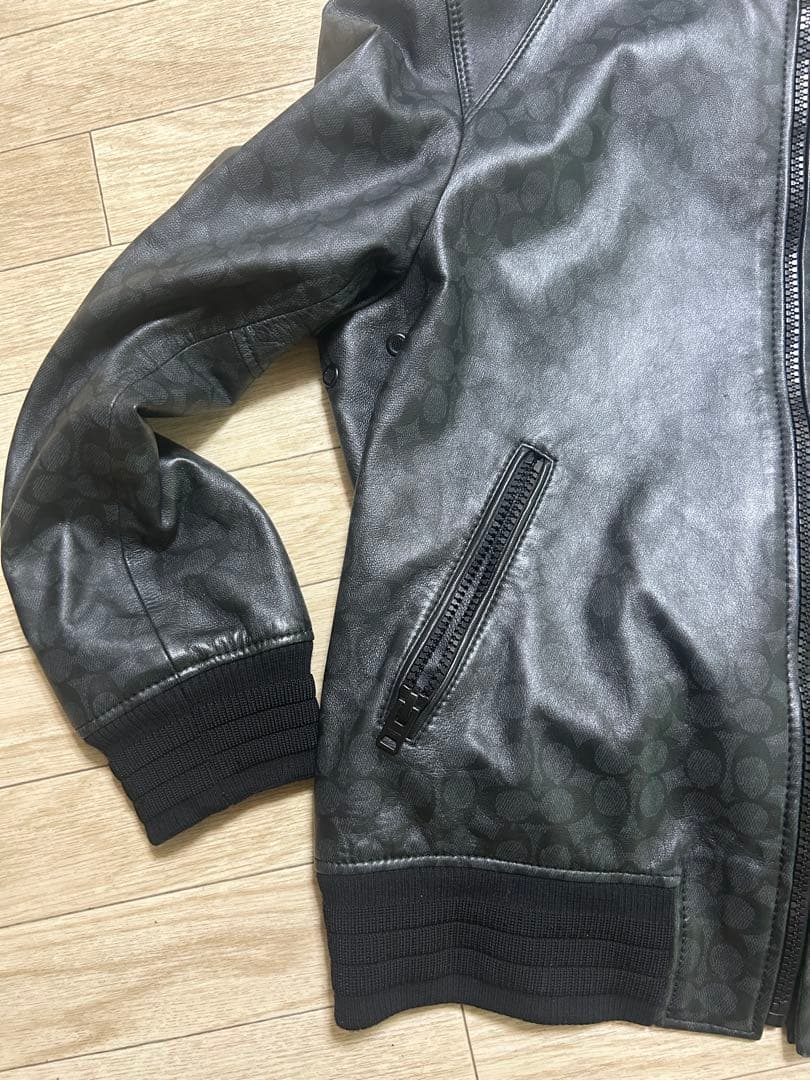春物　coach シグネチャーレザージャケット　メンズ