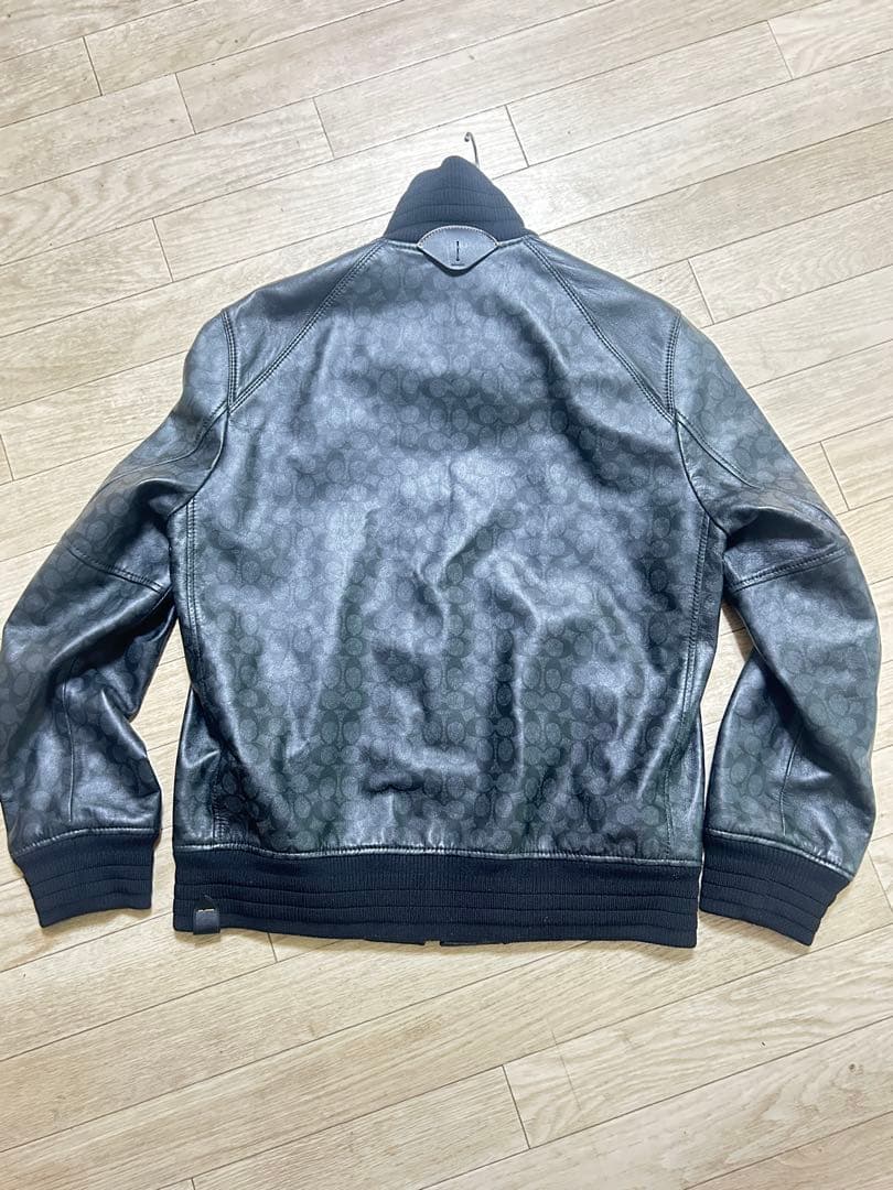 春物　coach シグネチャーレザージャケット　メンズ