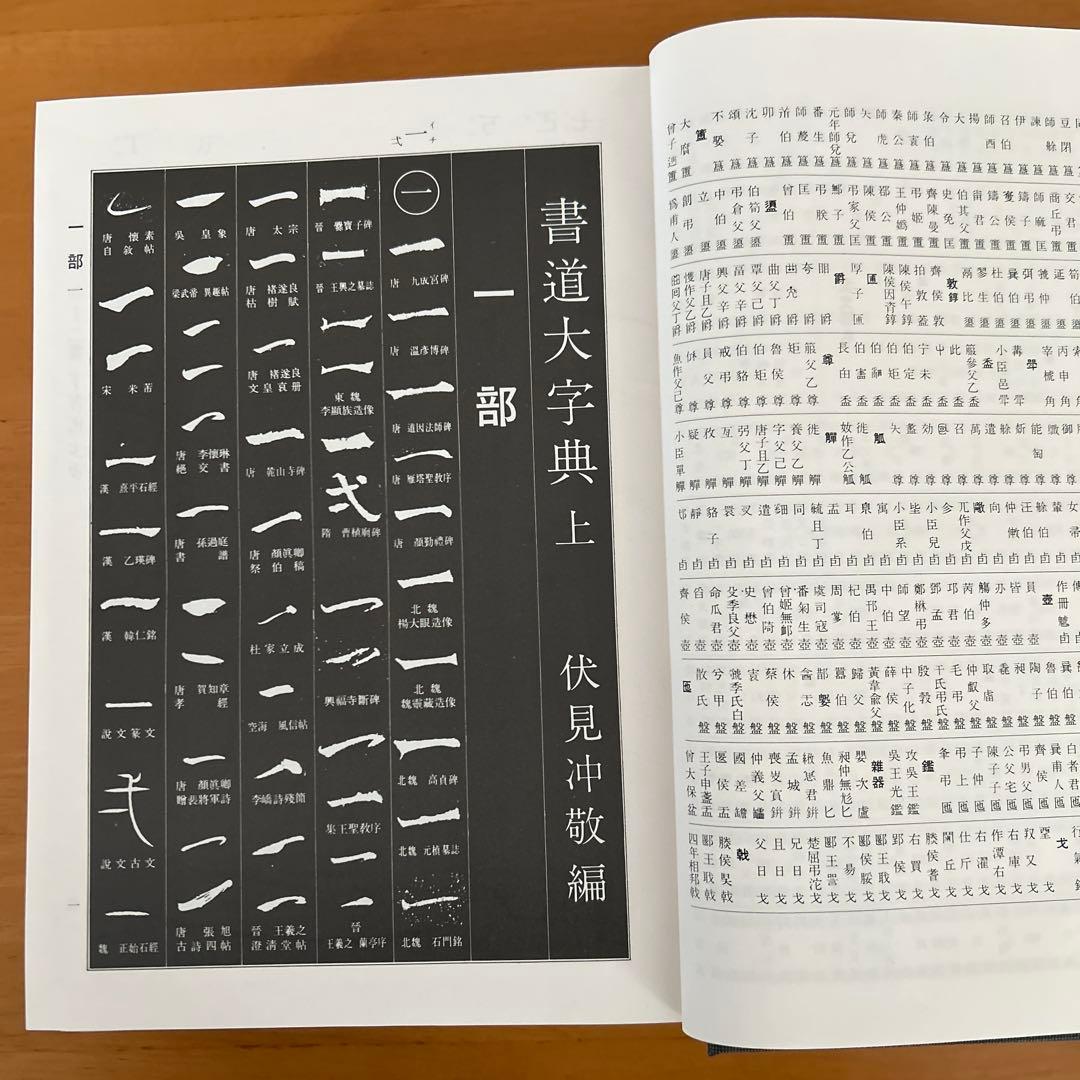 書道大字典　全二冊　伏見沖敬編 角川書店刊　書体　かな　漢字