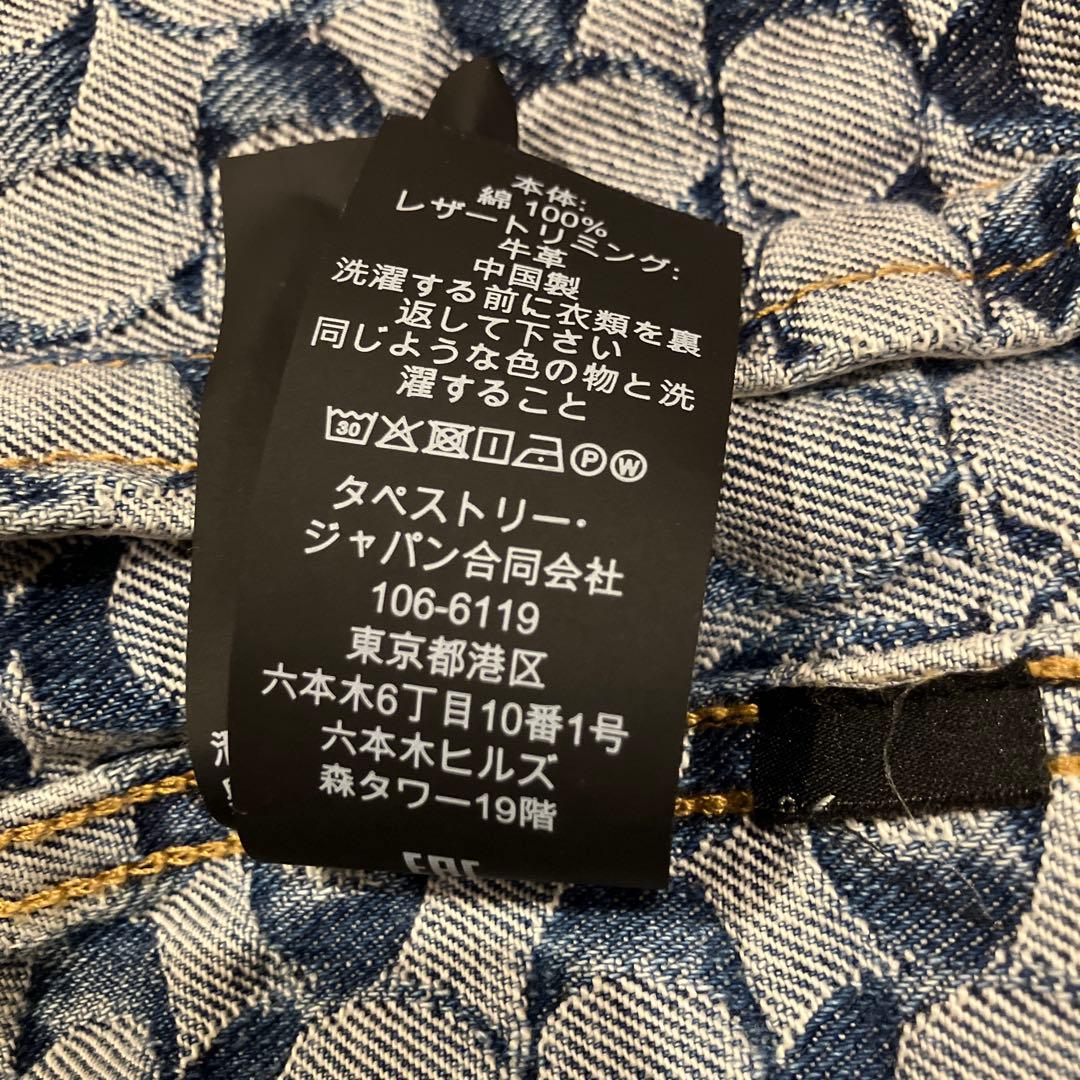 美品✨COACH シグネチャー 総柄 デニムジャケット 金ボタン　L 男女兼用