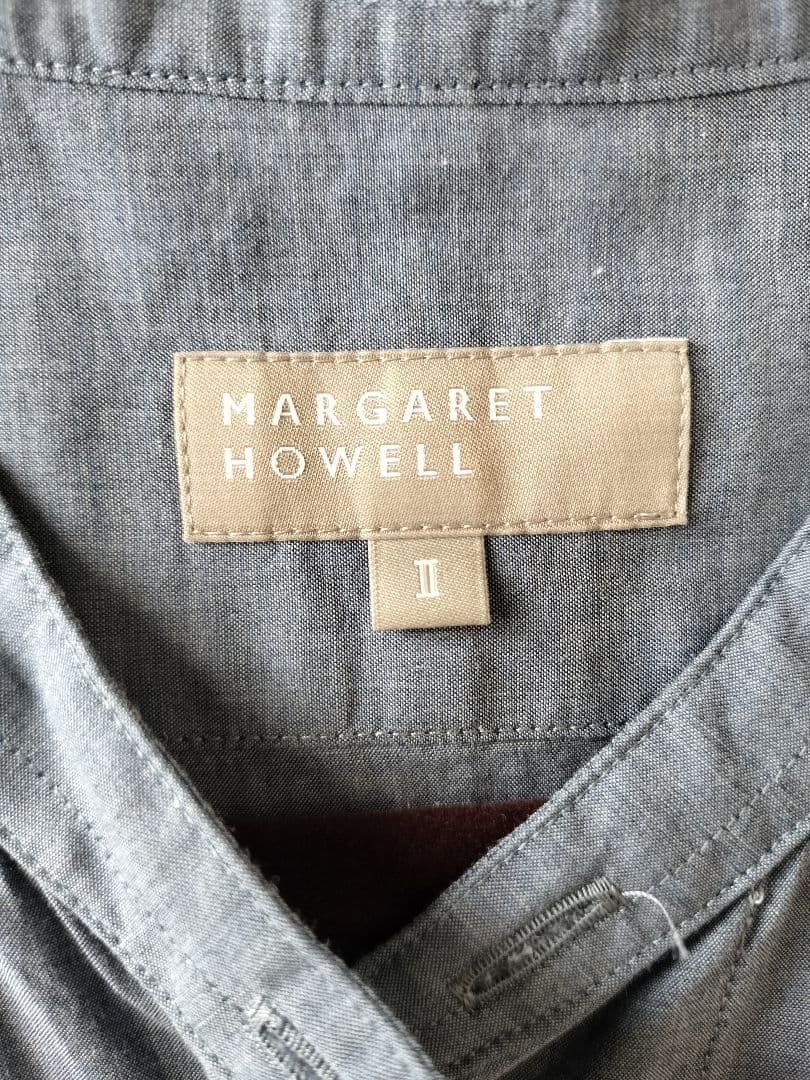 MARGARET HOWELL サイズⅡ(M)　7分袖シャツワンピース