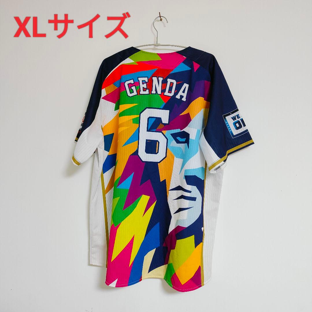 埼玉西武ライオンズ 源田壮亮 彩虹ユニフォーム　XLサイズ　古着中古
