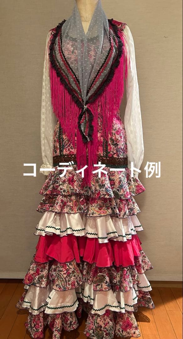 フラメンコ衣装ハンドメイド美品ワンピース