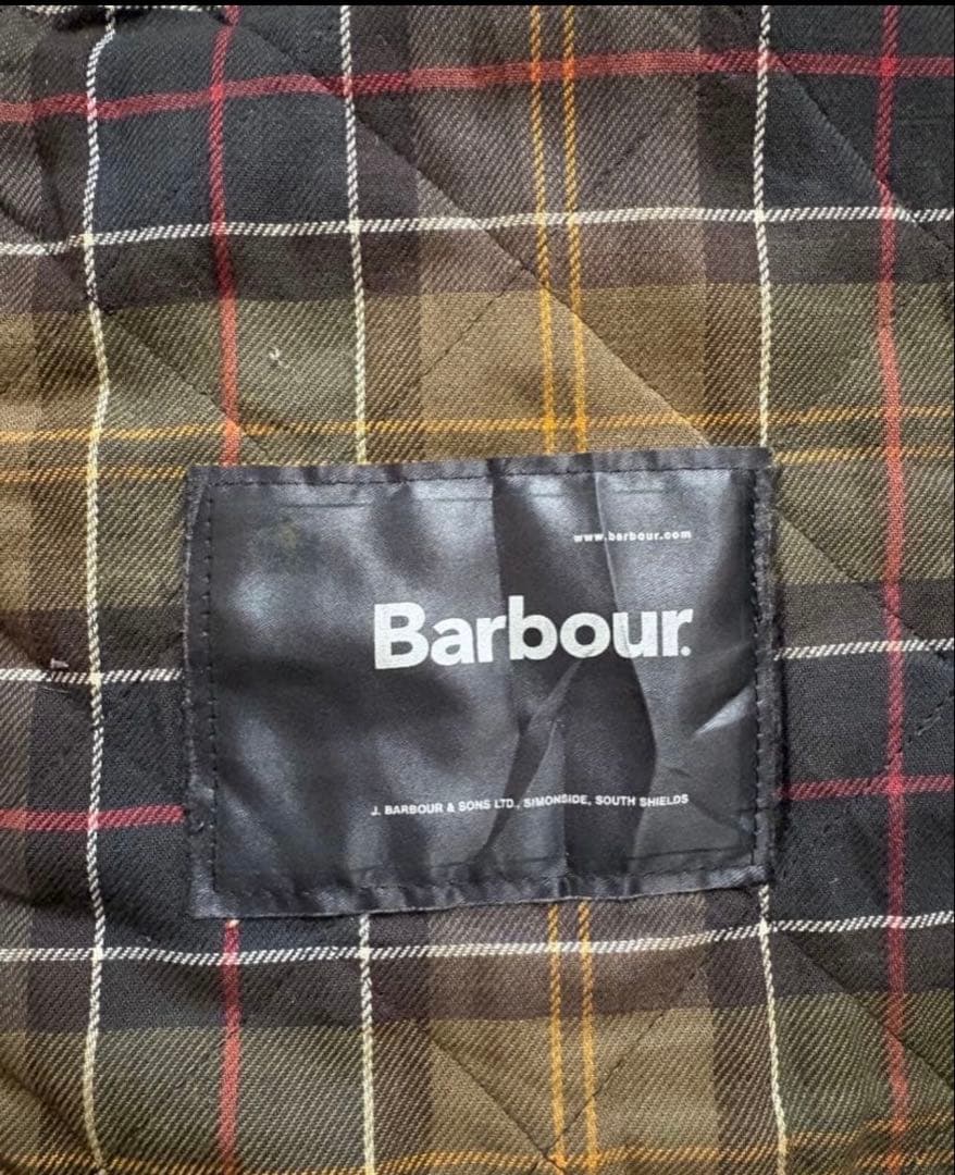 Barbour ダークグリーン キルティングベスト
