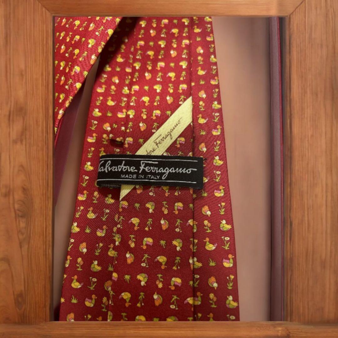【新品】フェラガモ　Salvatore Ferragamo ネクタイ アニマル柄