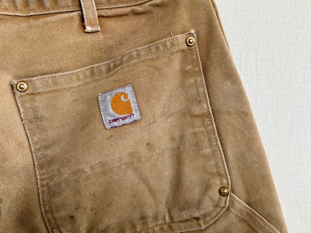 超スペシャル 36X32 W36 カーハート ダブルニー パンツ ブラウン 茶