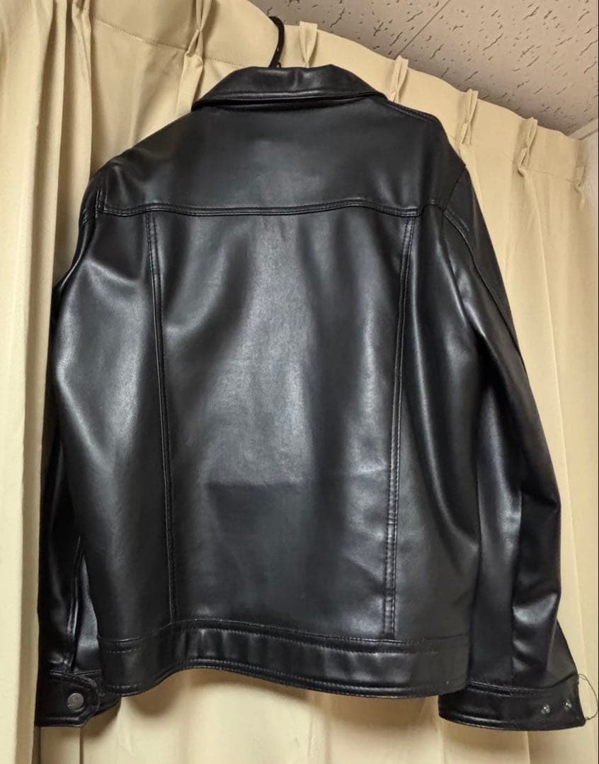 アルマーニ コレッツォーニ レザージャケット　黒　Mサイズ