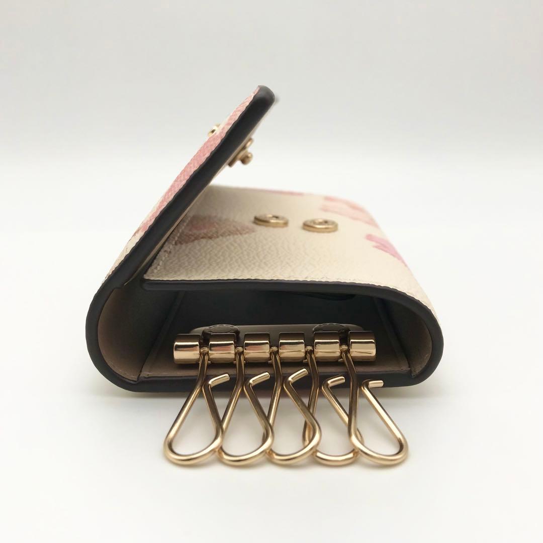 COACH ★大人気★ ファイブ リング キーケース フローラル プリント 新品