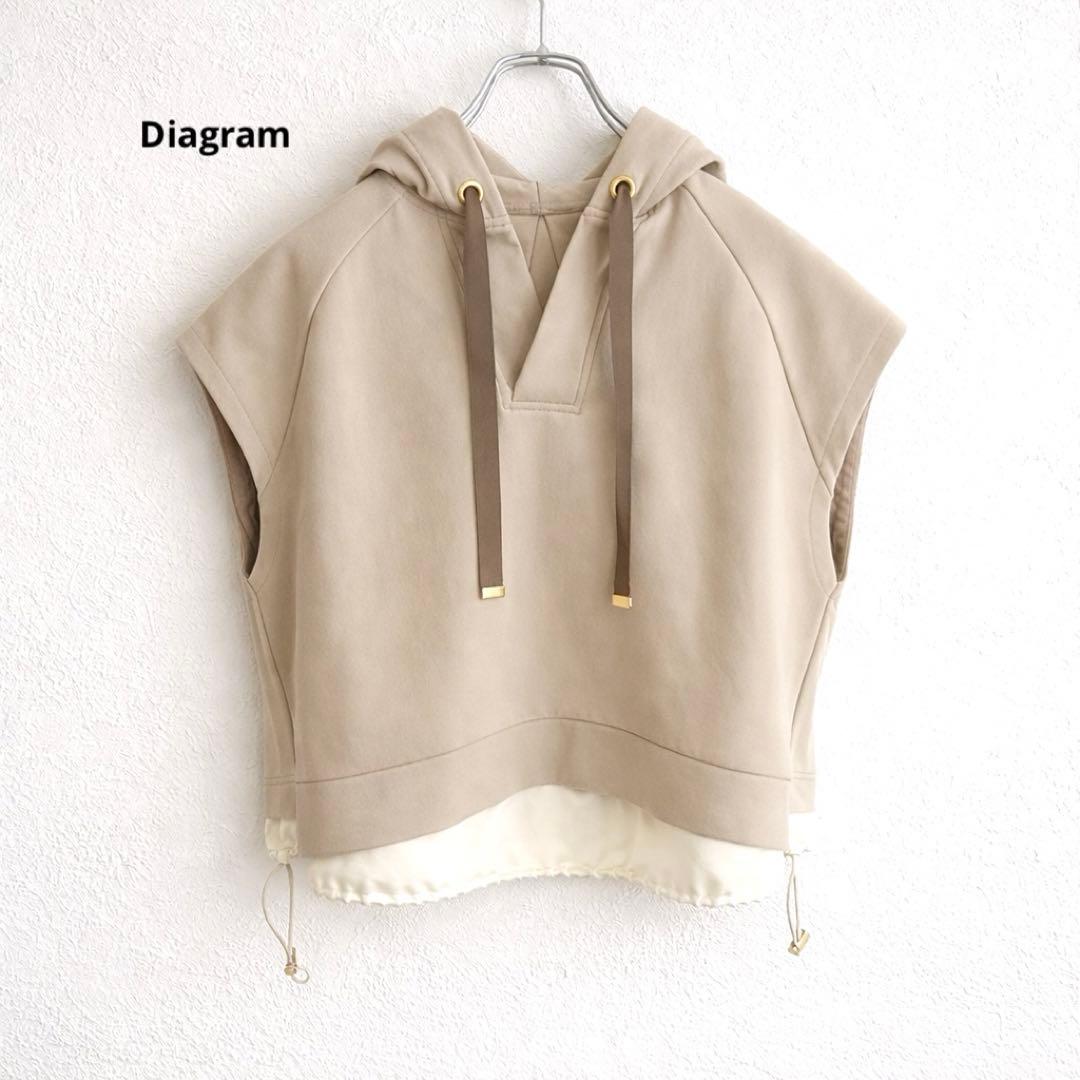 定価2.97万 グレースコンチネンタル クロップトジャージトップ ベージュ 春夏
