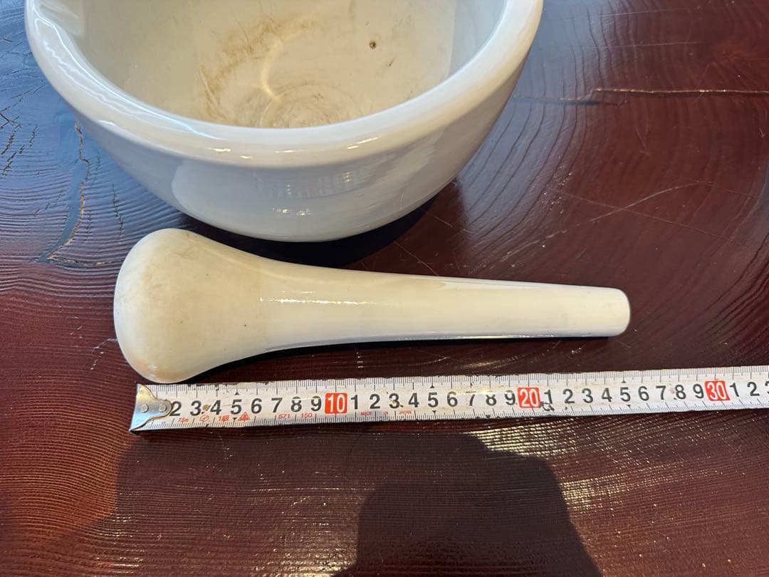 乳鉢　特大23.5cm MT印　骨董　すり鉢　レトロ　画材　乳棒付日本画　絵画