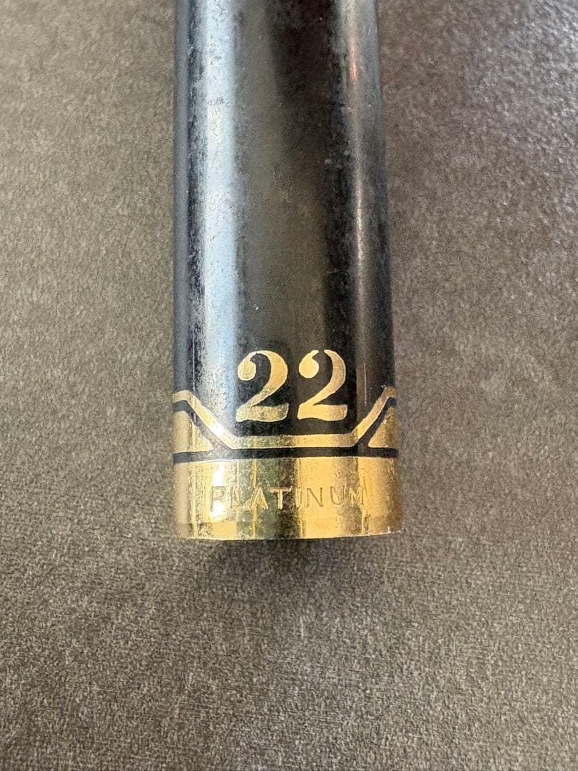 プラチナム22金ペン先細字22k刻印万年筆