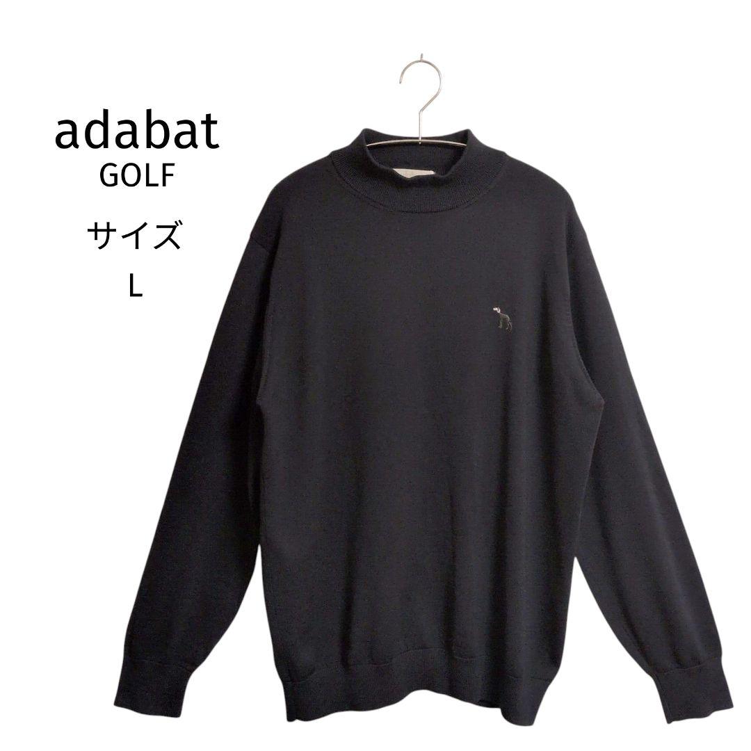 adabat アダバット GOLF メンズ 長袖 モックネック ニット セーター