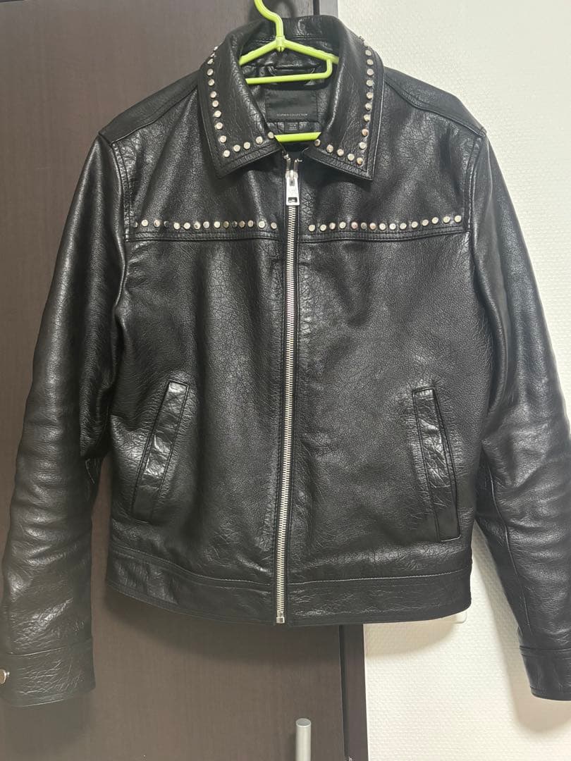 Zara ザラ スタッズ ブラックレザー ライダース