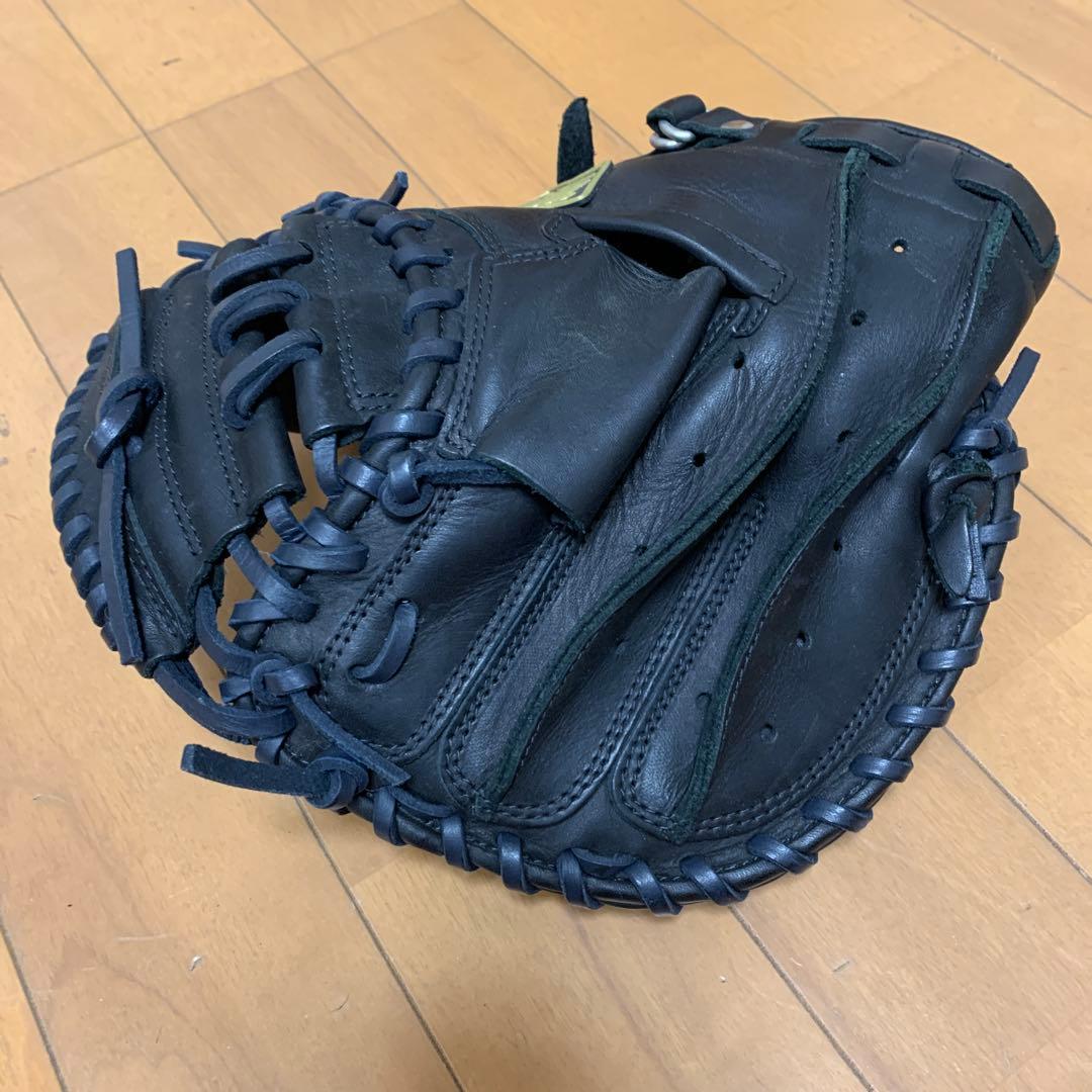 ZETT ブラック キャッチャーミット　小型　トレーニング用　硬式