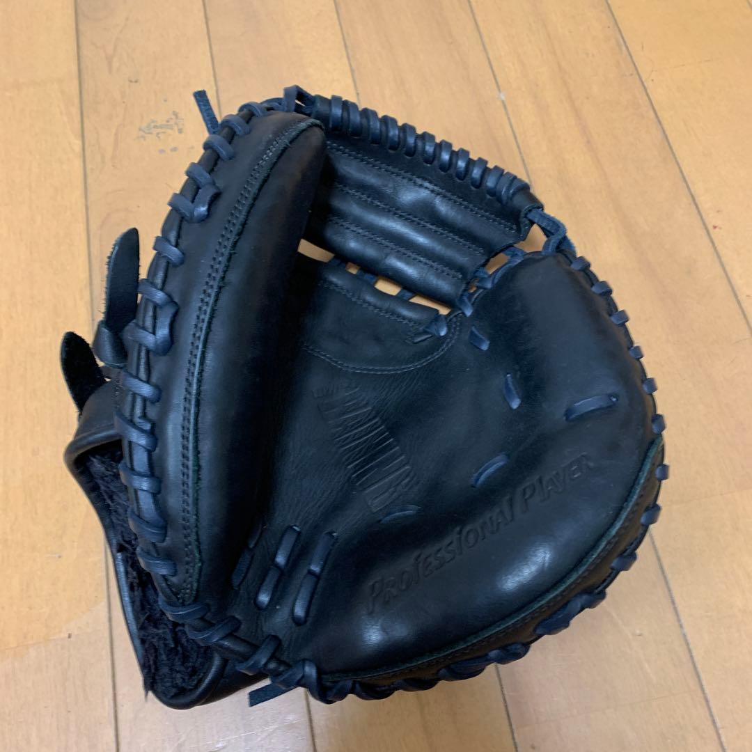 ZETT ブラック キャッチャーミット　小型　トレーニング用　硬式