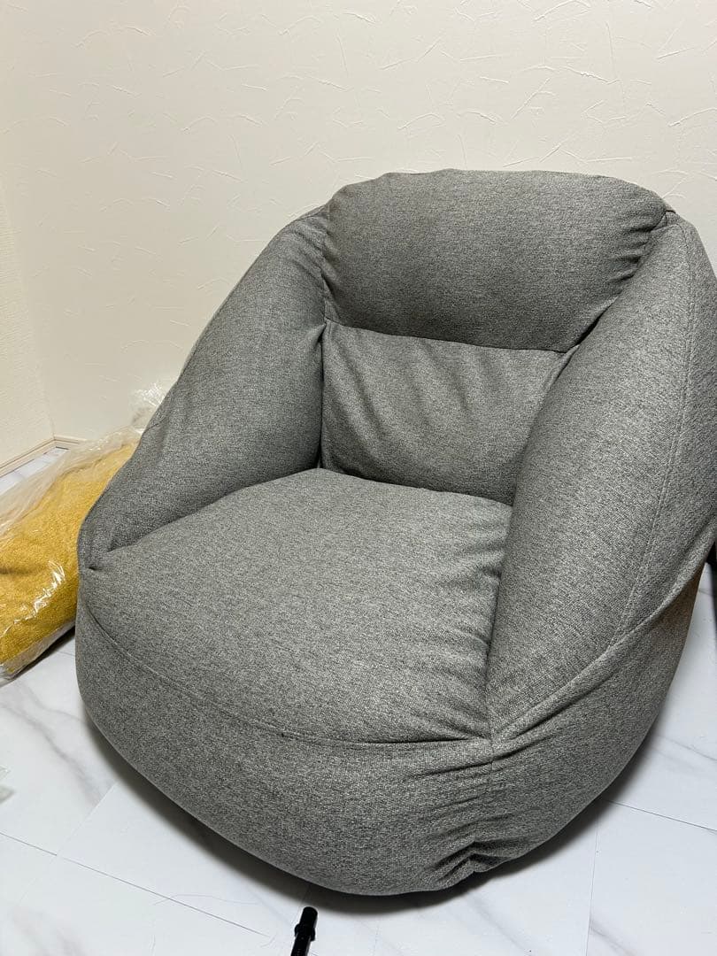 新品未使用，未開封❗️無印良品　空気でできたソファ　グレー&からし色　空気入れ付き