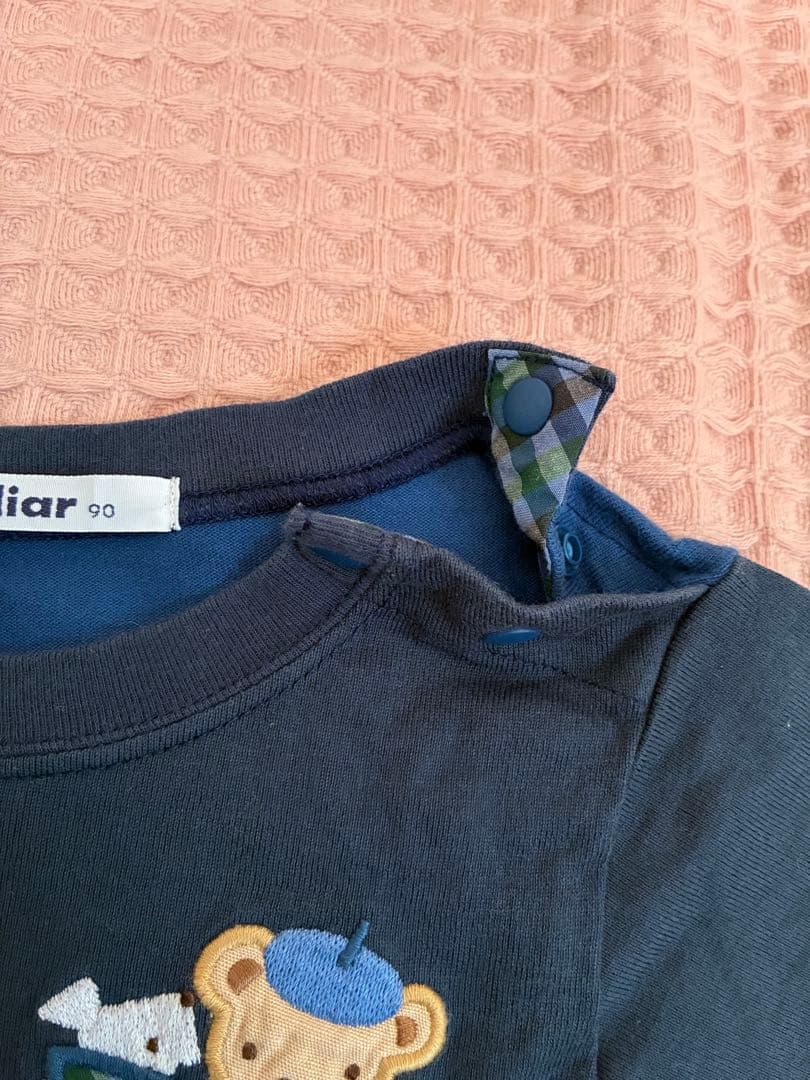 familiar ボートとクマ刺繍 Tシャツセット