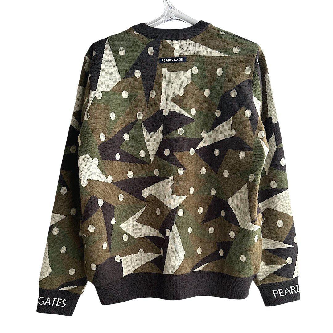 482 パーリーゲイツ カシミヤタッチ ニットプルオーバー カモドット 4 M