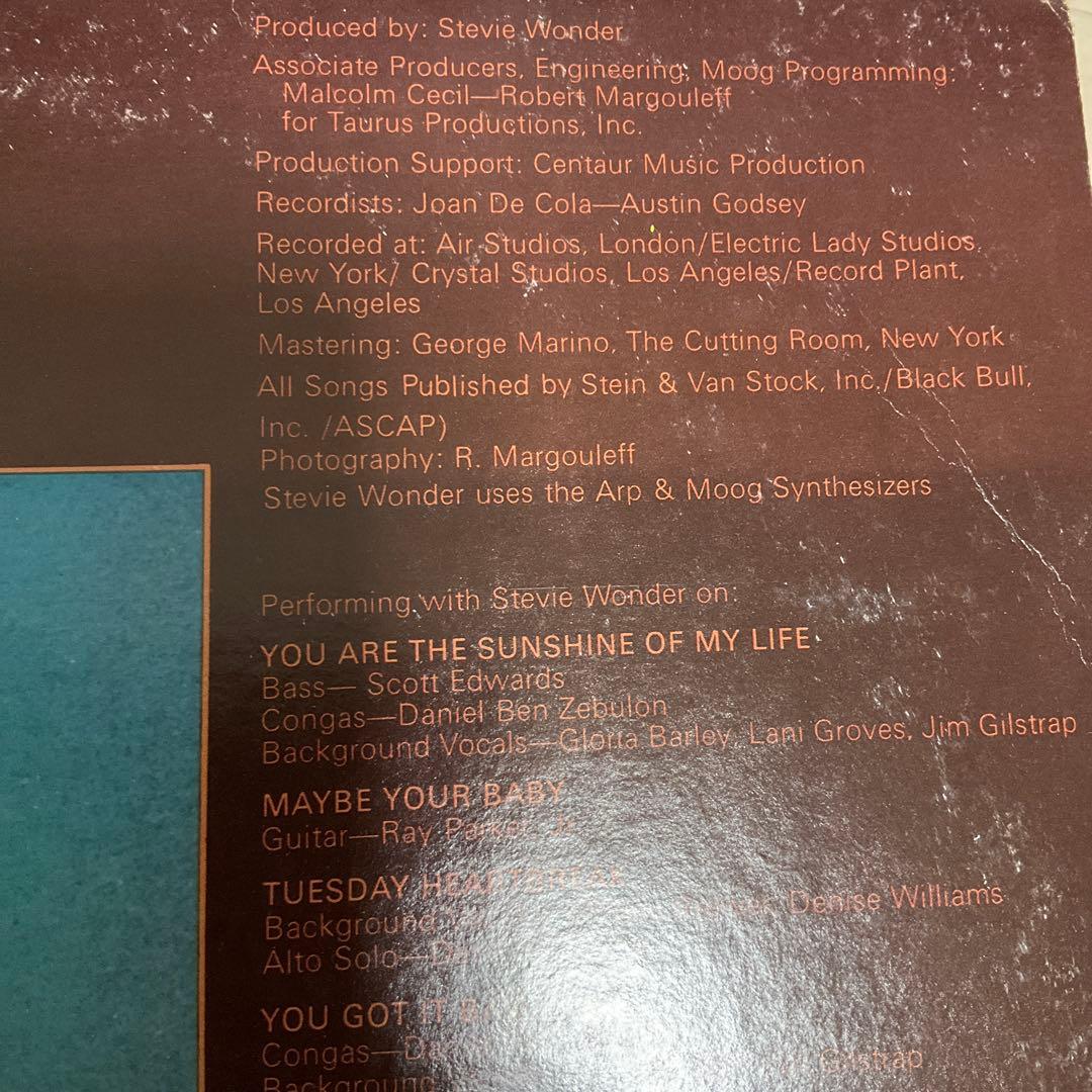 Stevie Wonder Talking Book スティービーワンダー　米盤