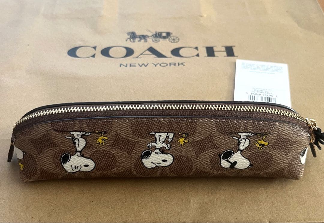 【新品未使用】COACH x PEANUTS スヌーピー コラボペンケース