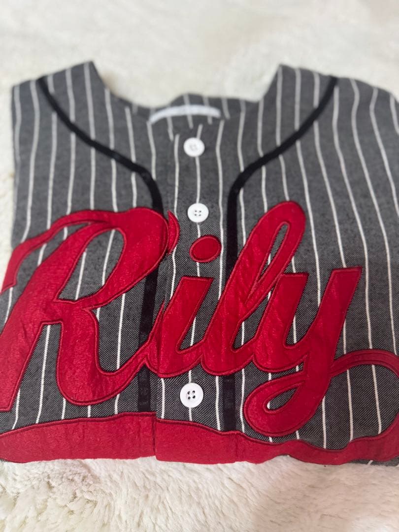 今市隆二さん　Rily ベースボールストライプシャツ